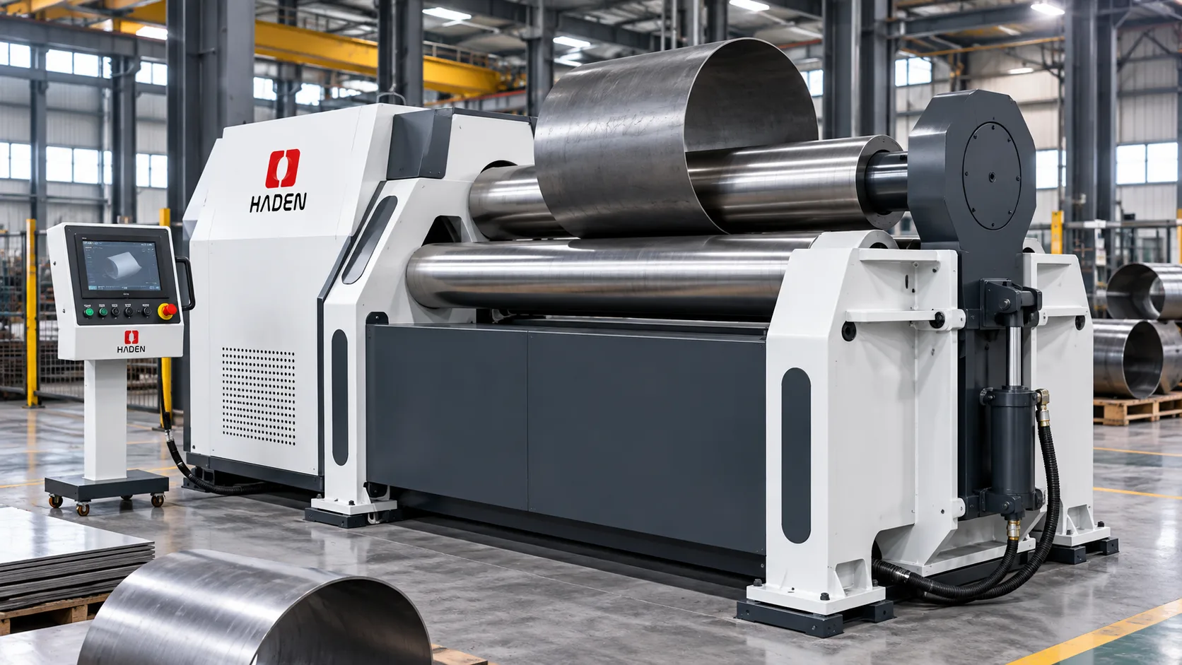 CNC 4-Roll Plate Rolling Machine