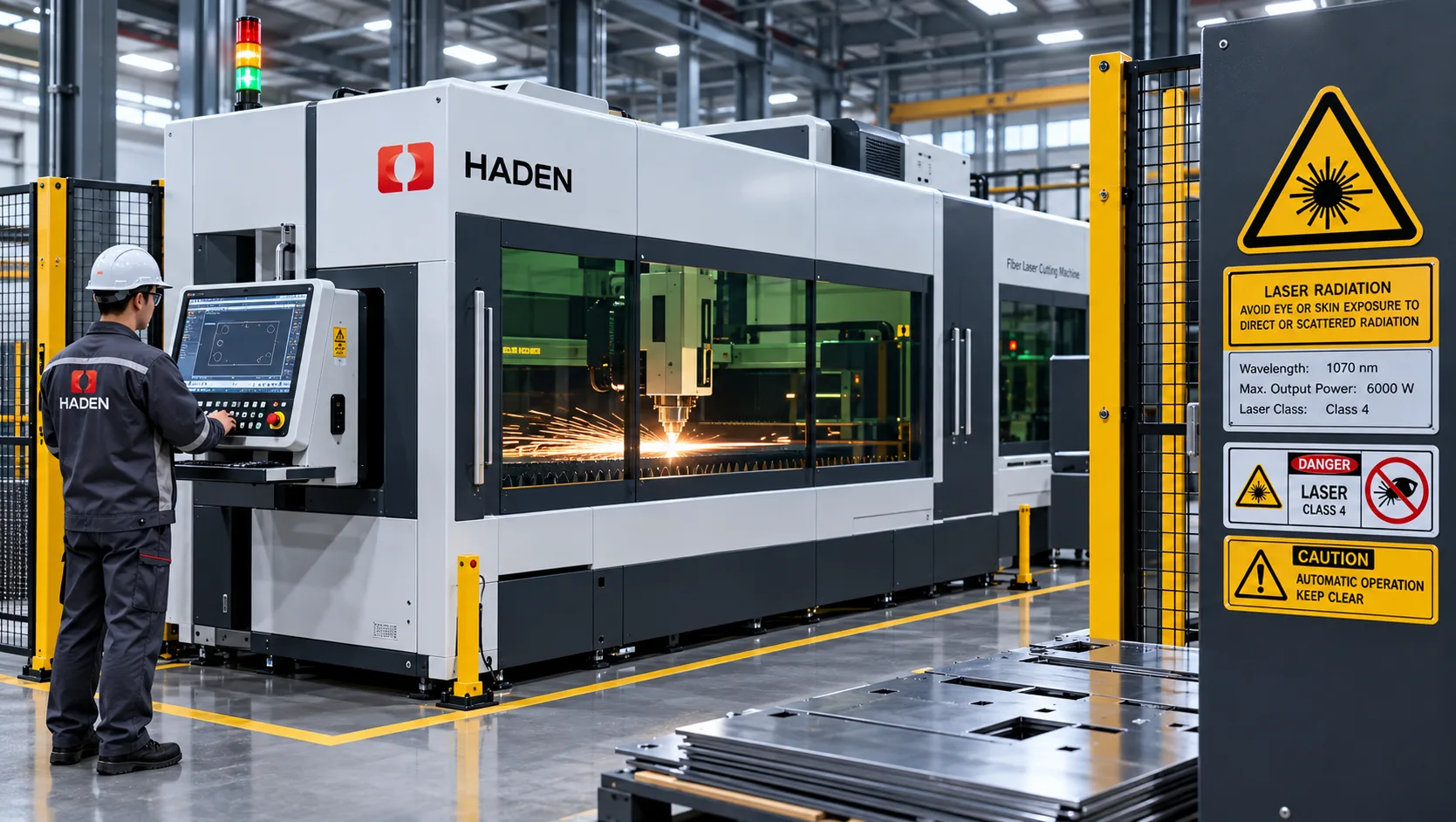 Haden Fiber Laser Radiation Safety Enclosure and Access Interlock System