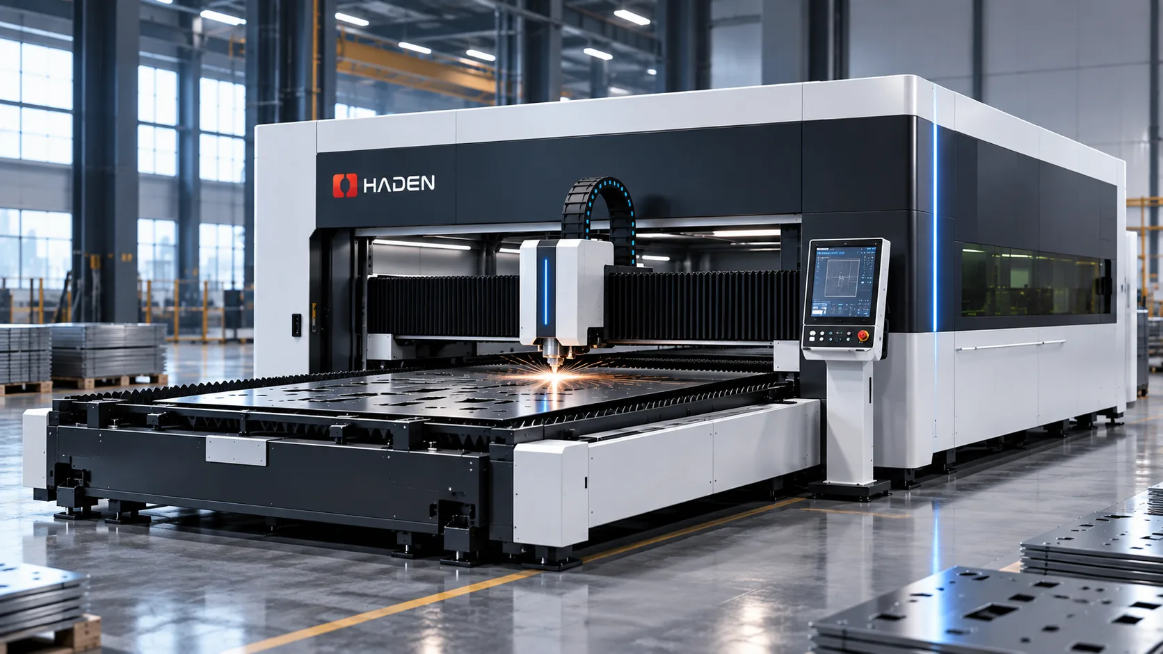 High-Power Flat Sheet Fiber Laser Cutting Machine