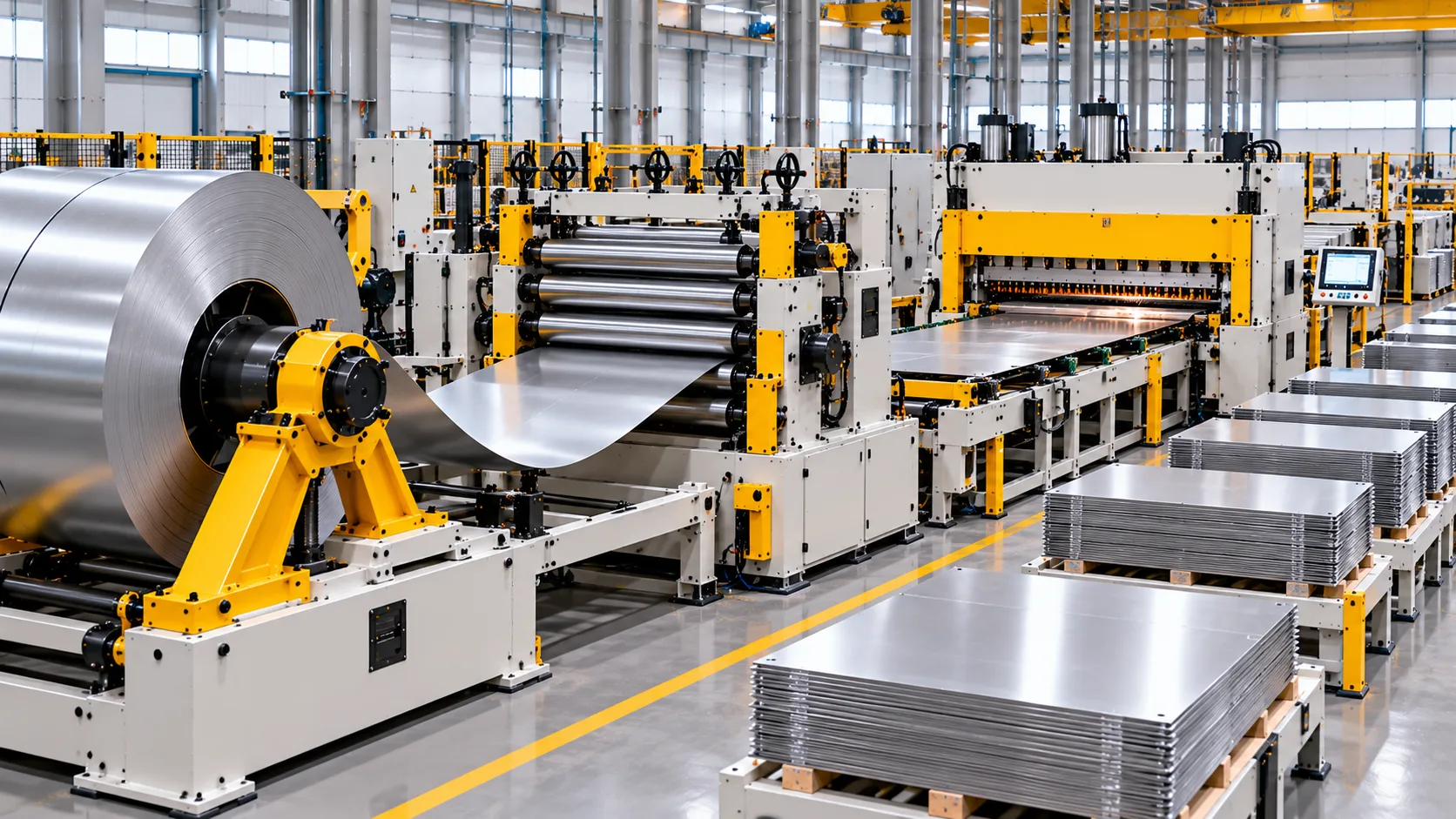 Haden high speed precision cut to length leveling line