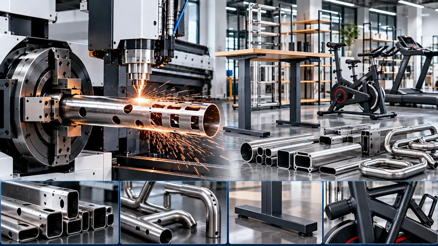 High-speed furniture tube laser solutions for fitness frames and commercial furniture