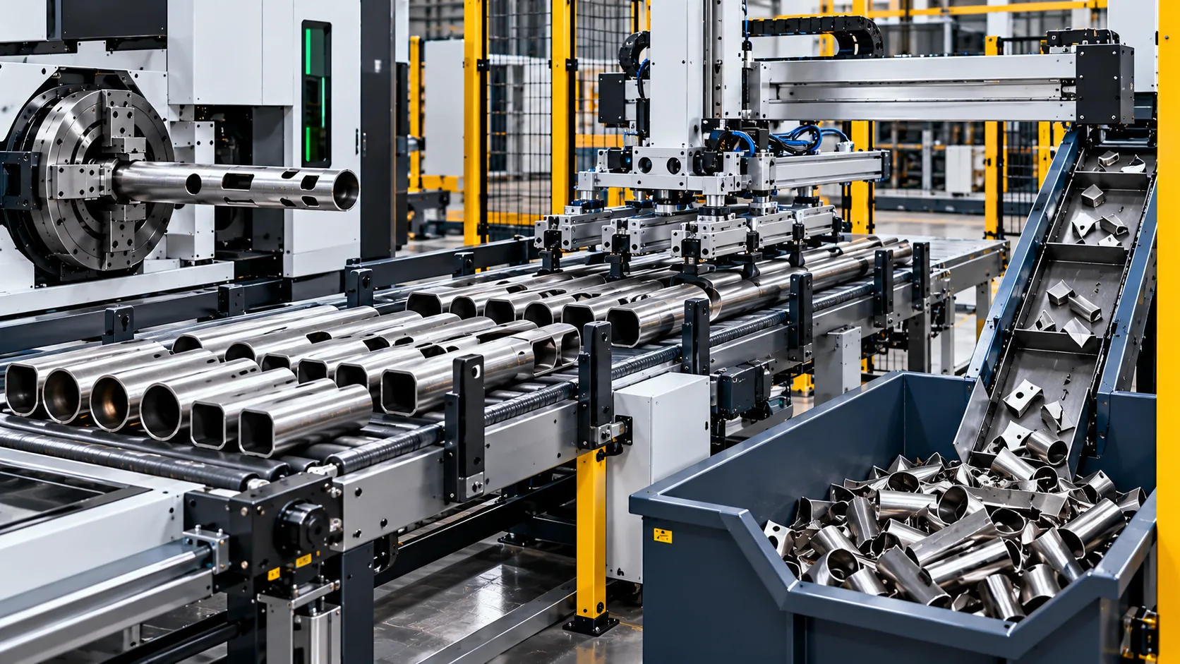 Haden automatic tube bundle loader and intelligent pipe sorting system workstation